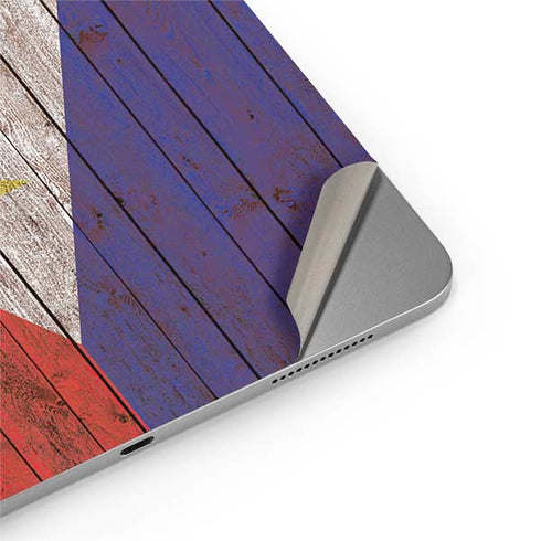 Philippines Flag Dark Wood Apple iPad Air Skin
